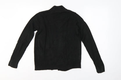 Marks & Spencer Women Black XS Open Knit Long Sleeve Cardigan