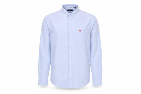 Brave Soul Men’s Blue M Cotton Button Down Long Sleeve Shirt