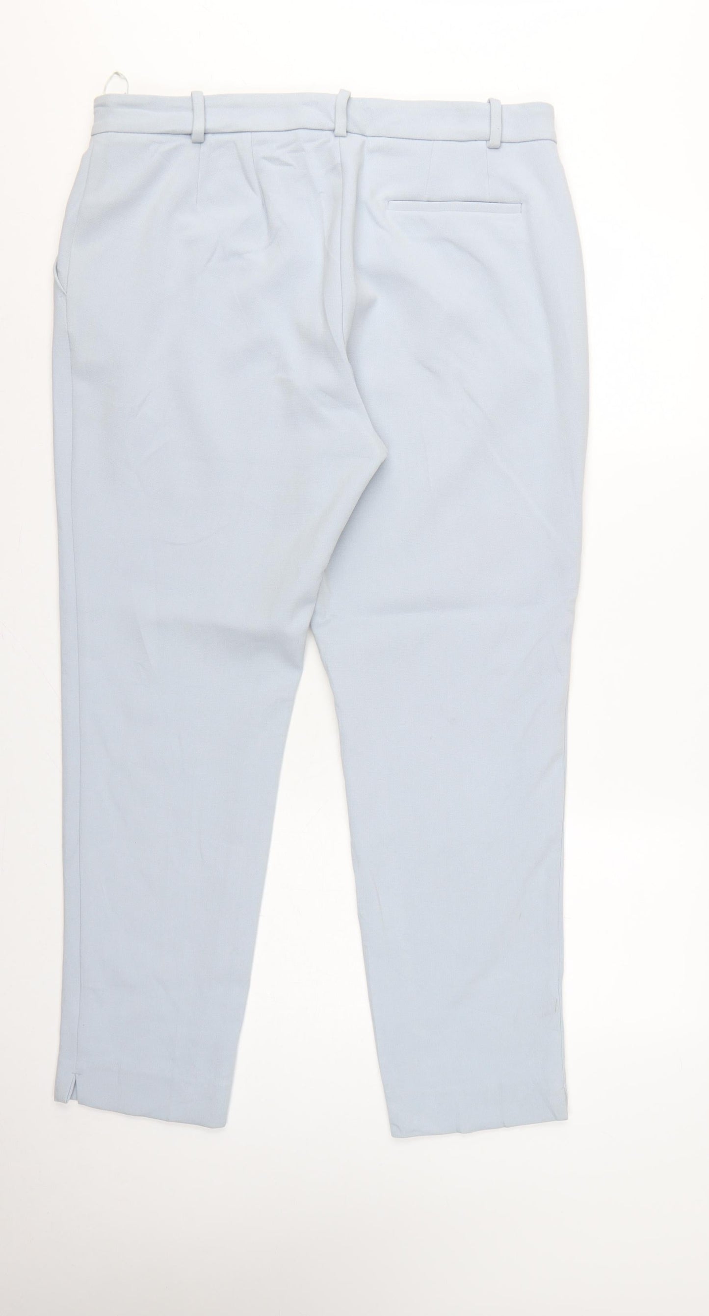 Marks & Spencer Women Grey UK 18 Long Tapered Tailored Dress Trousers NWT