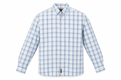 Timberland Men Blue Plaid Check Button-Down Long Sleeve Shirt L