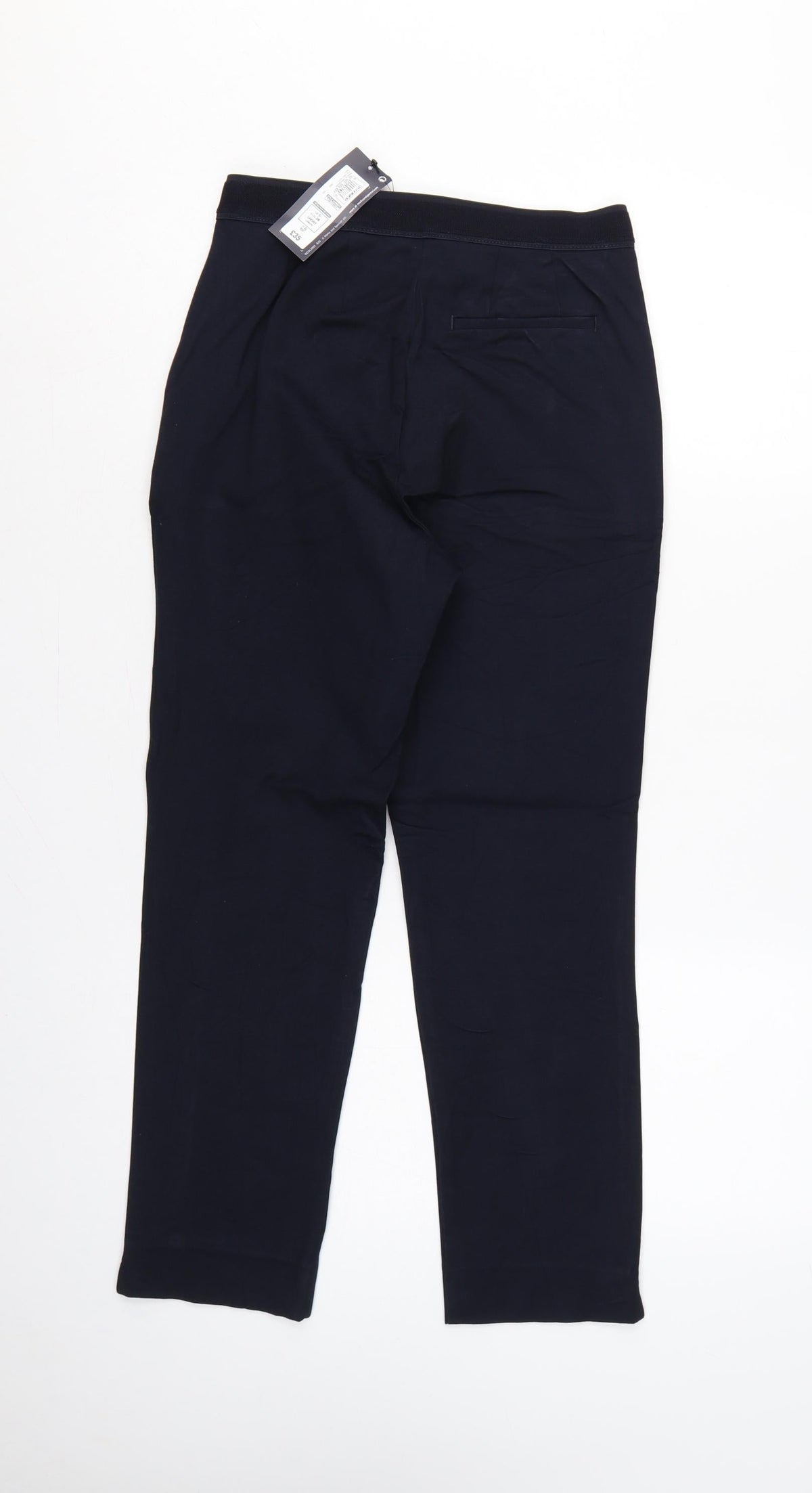 Marks & Spencer Women Blue UK 6 Slim High Rise Ankle Grazer Trousers
