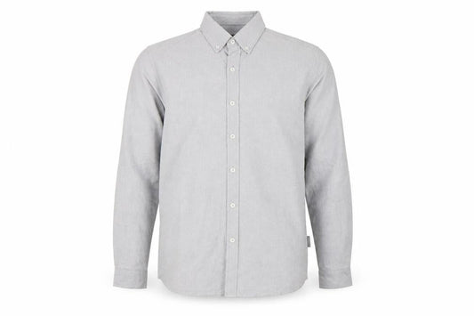 Peter Werth Men’s Grey L Castle Cotton Button-Down Long Sleeve Shirt