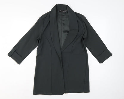 PRETTYLITTLETHING Women’s Black UK 8 Longline Tuxedo Blazer Jacket