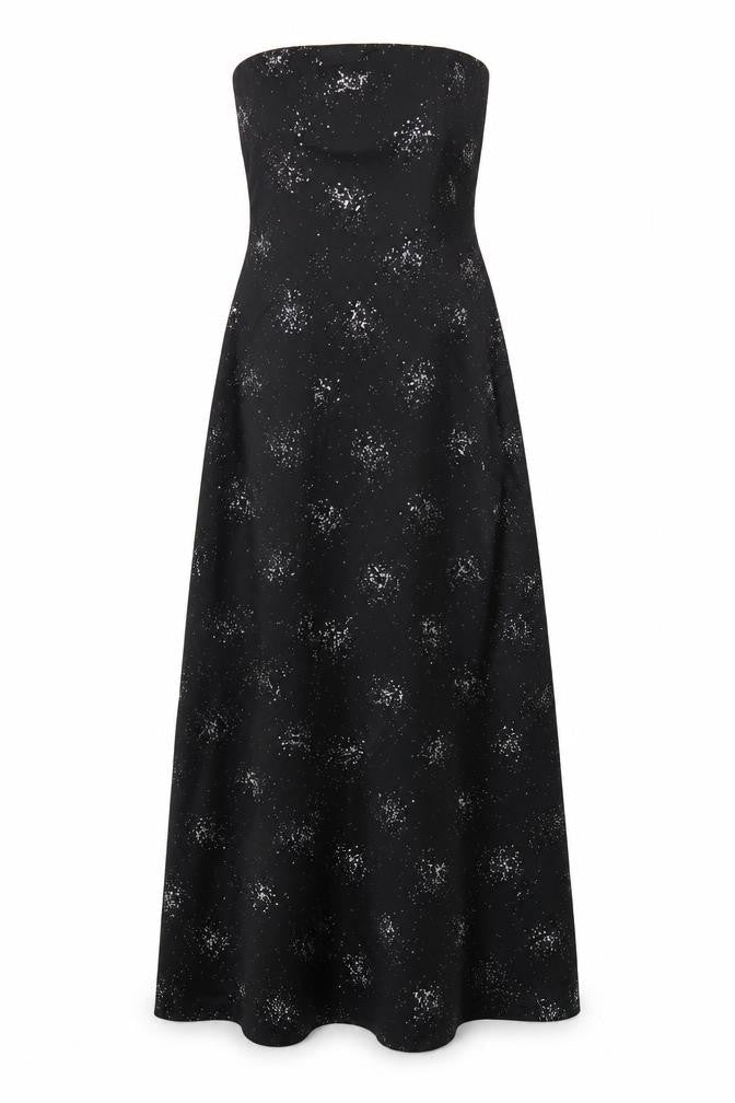 Morgan & Co Teens Black Size 12 Strapless Maxi Glitter Prom Dress