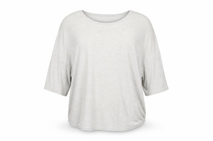 Phase Eight Women Grey Linen Relaxed 3/4 Sleeve Blouse UK 14