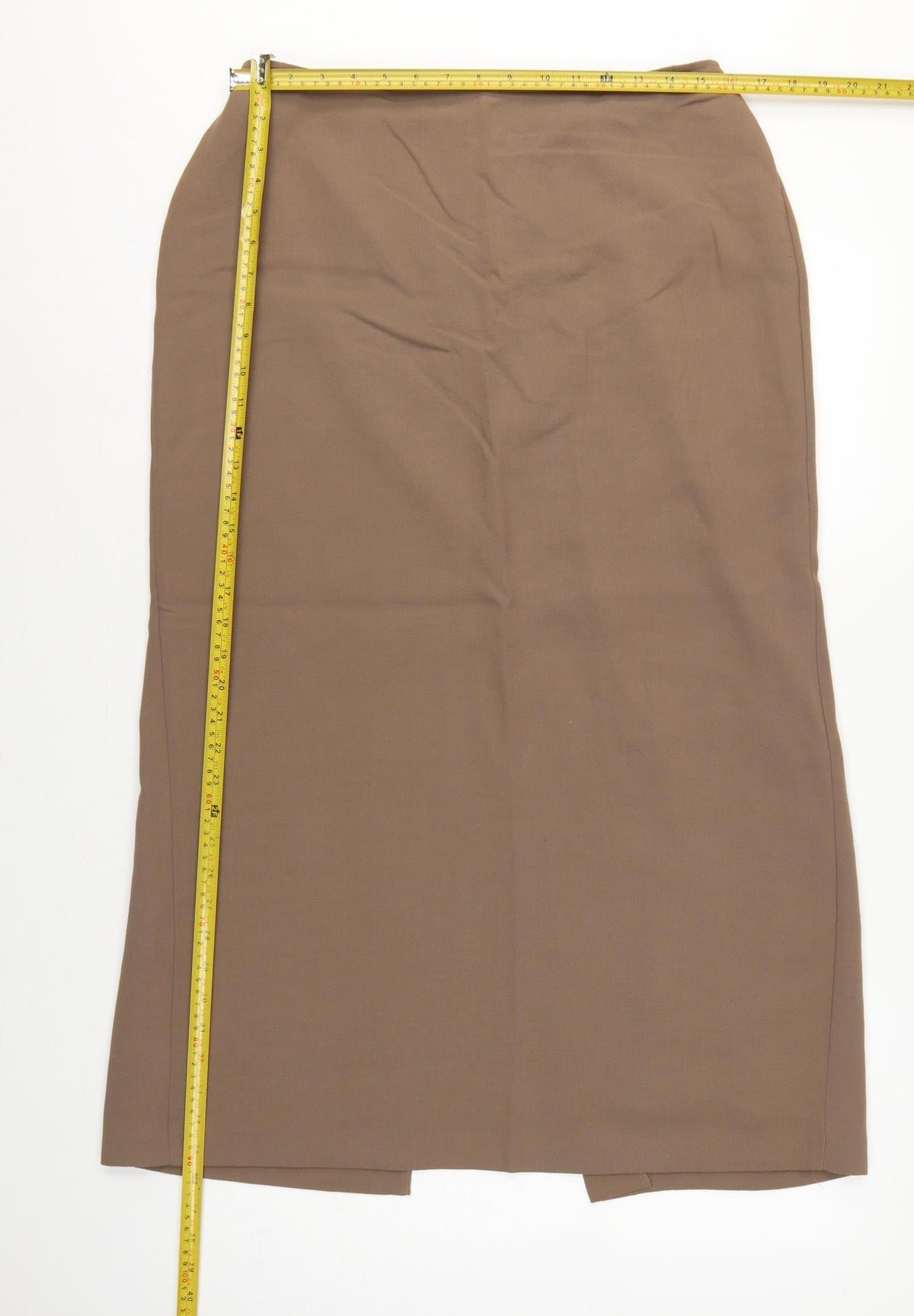 Marks & Spencer Women Brown UK 16 Long Pencil Skirt Lined Vintage