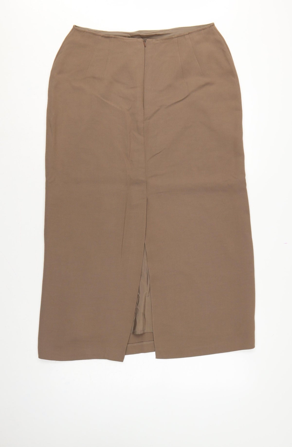 Marks & Spencer Women Brown UK 16 Long Pencil Skirt Lined Vintage