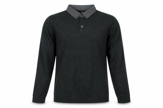Next Men’s Green XS Henley Collared Cotton Knit Jumper Long Sleeve