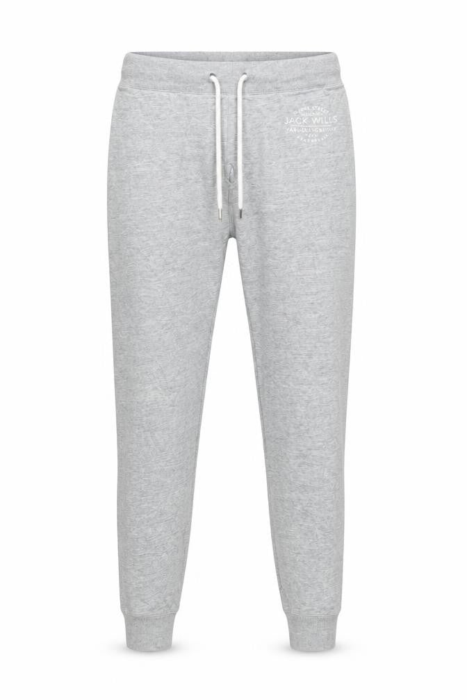 Jack Wills Women Grey UK 10 Logo Drawstring Cuffed Joggers