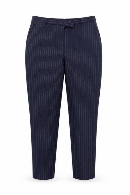 Topshop Women’s Blue Pinstripe Tailored Tapered Dress Trousers UK 12