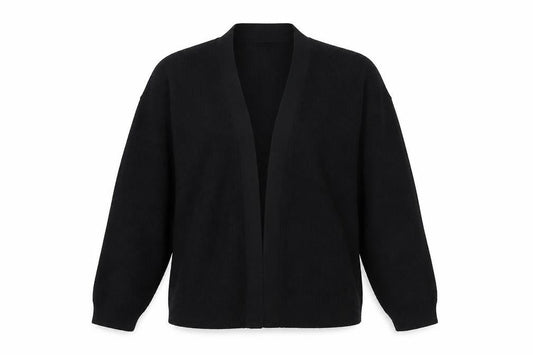 Marks & Spencer Women Black S Open Knit Balloon Sleeve Cardigan