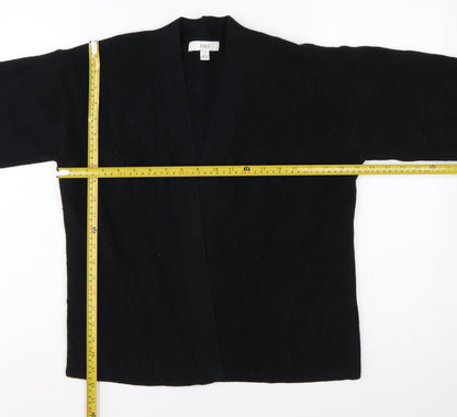 Marks & Spencer Women Black S Open Knit Balloon Sleeve Cardigan