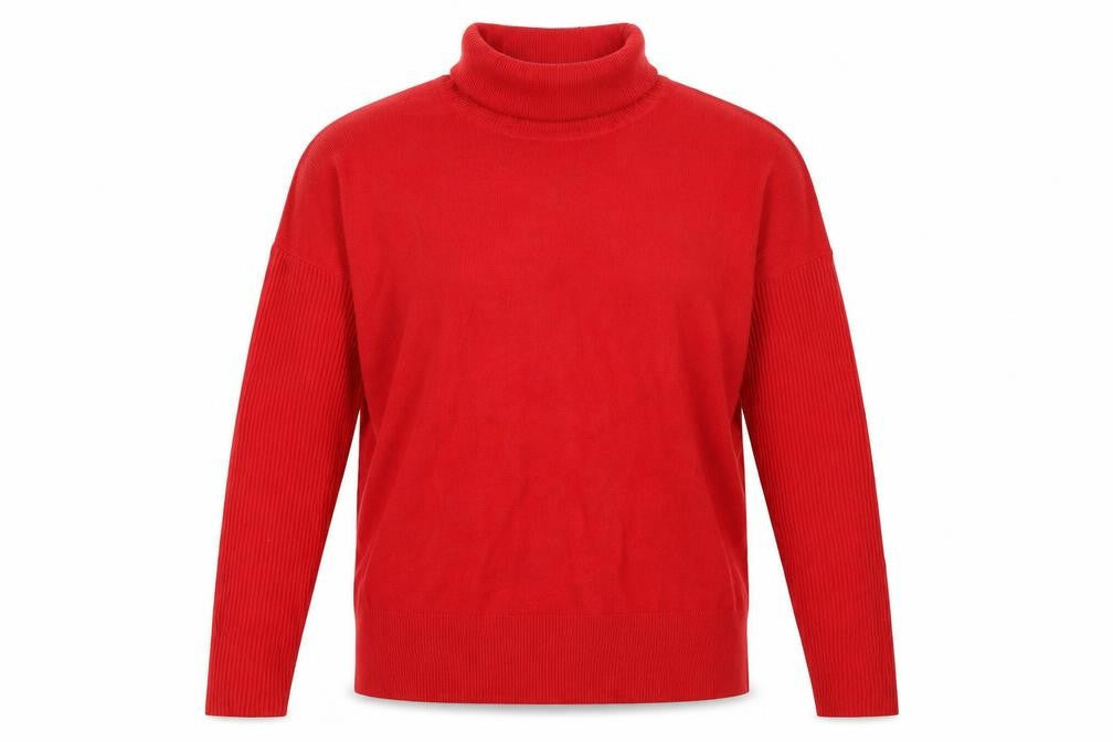 Next Women Red UK 8 Roll Neck Long Sleeve Acrylic Pullover Jumper