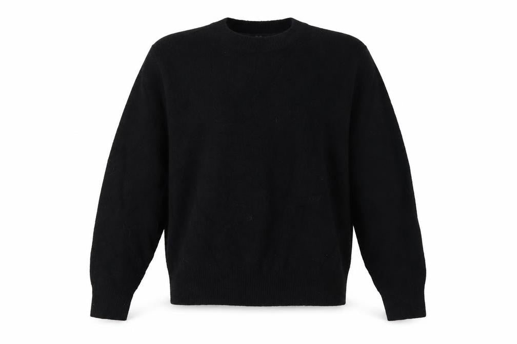 Uniqlo Women Black S 100% Wool Crew Neck Knit Pullover Jumper