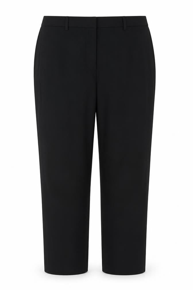 Marks and Spencer Women Black Size 18 Straight Tailored Trousers