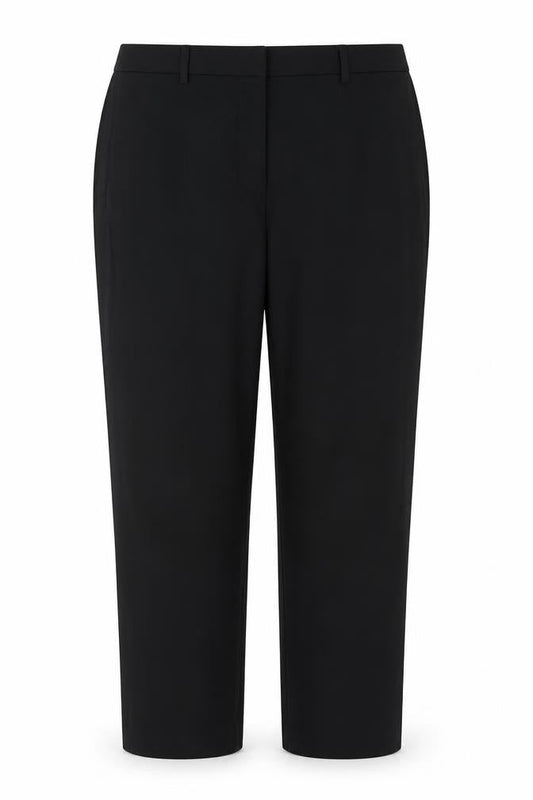 Marks and Spencer Women Black Size 18 Straight Tailored Trousers