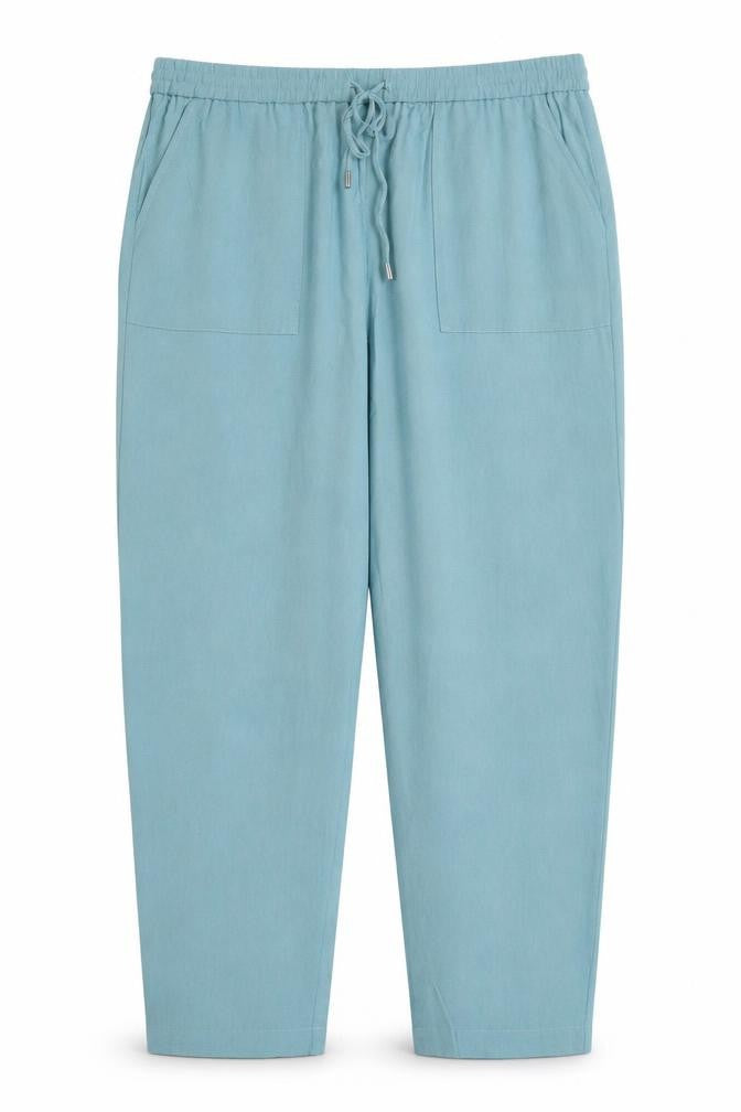 Marks & Spencer Women’s Blue Lyocell Tapered Jogger Trousers UK 22 Regular
