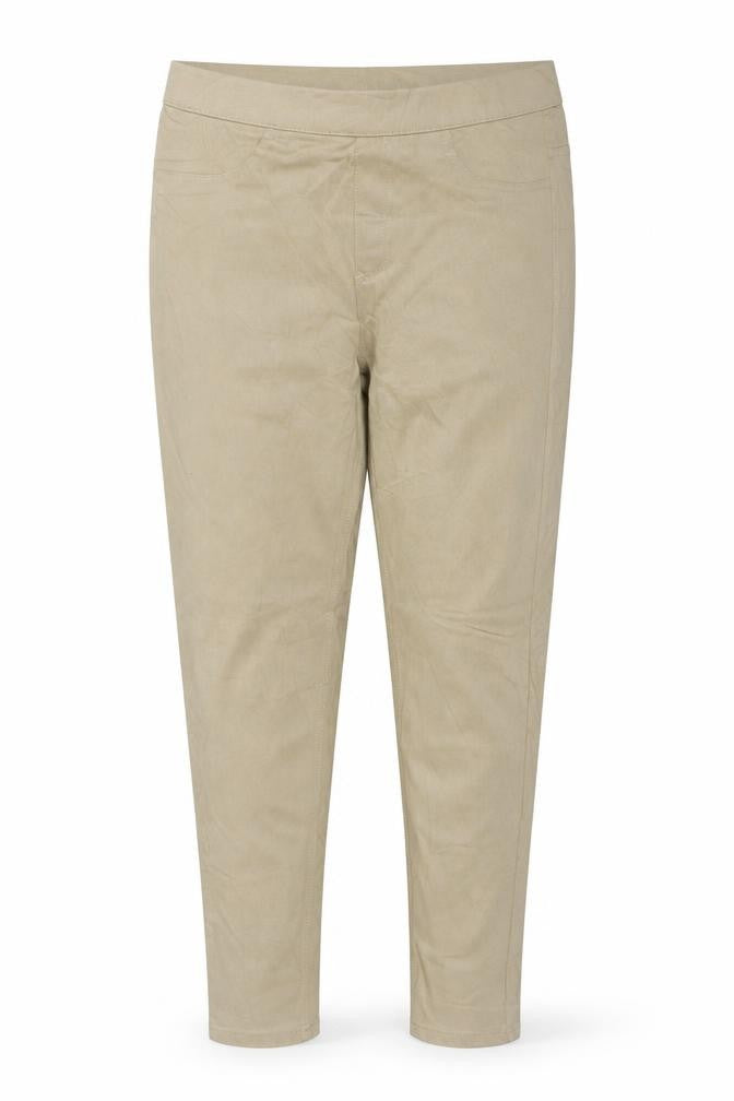 Marks & Spencer Women Beige UK 14 Regular Straight Chino Trousers