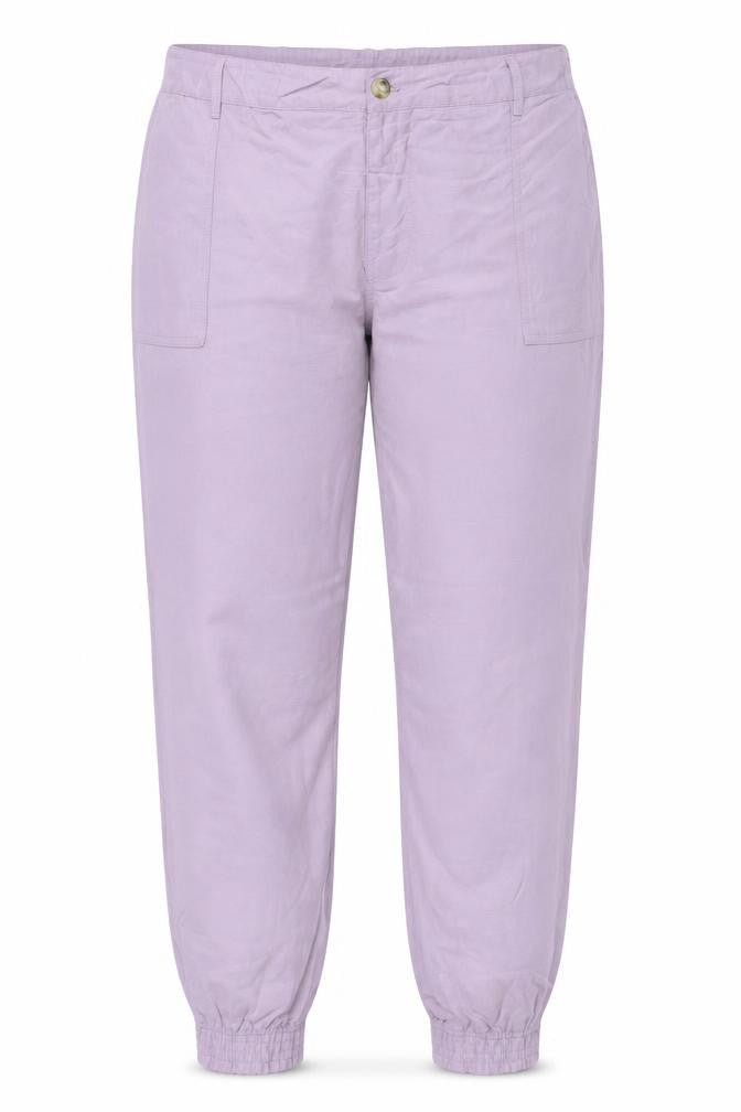 Autograph Women Purple UK 22 Lyocell Linen Relaxed Jogger Trousers