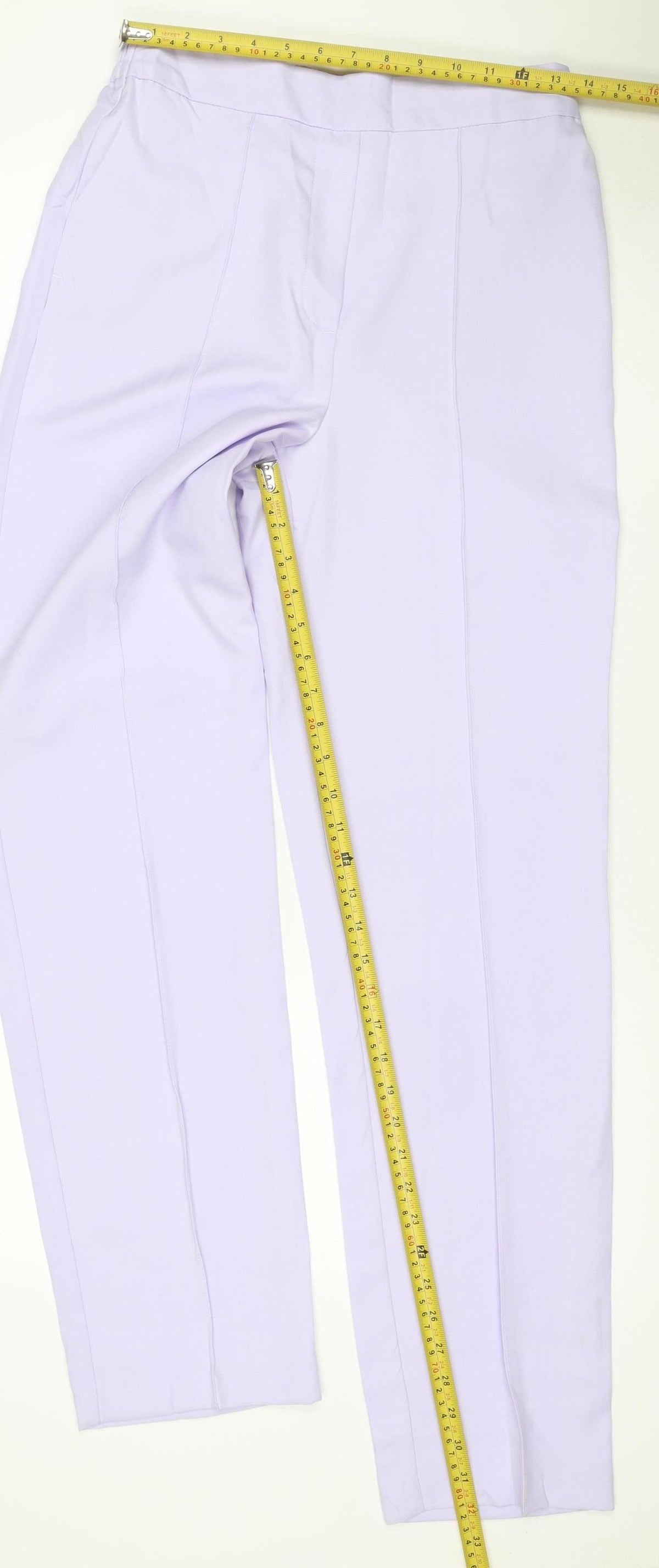 Marks & Spencer Women Purple Size 10 Long Elastic Waist Jogger Trousers