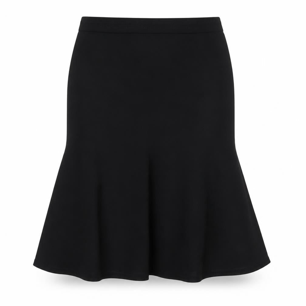 Roman Originals Women Black Size 12 Midi Flare Lined Skirt