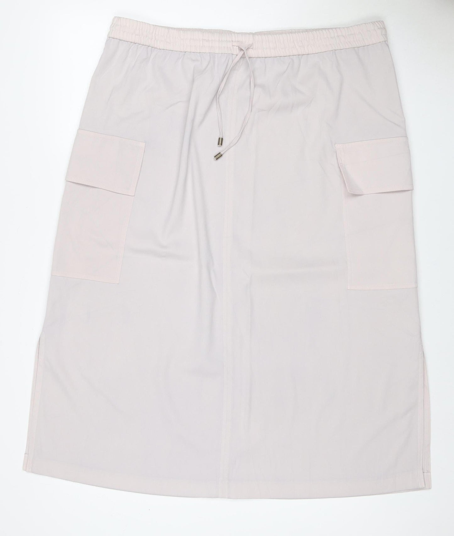 Marks & Spencer Collection Women Beige Size 20 Long Cargo Drawstring Skirt