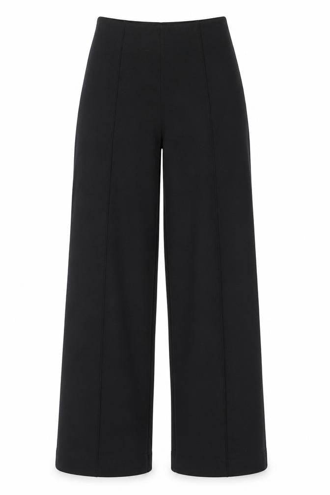 Marks & Spencer Women Black Size 10 Regular Pull-On Straight Trousers