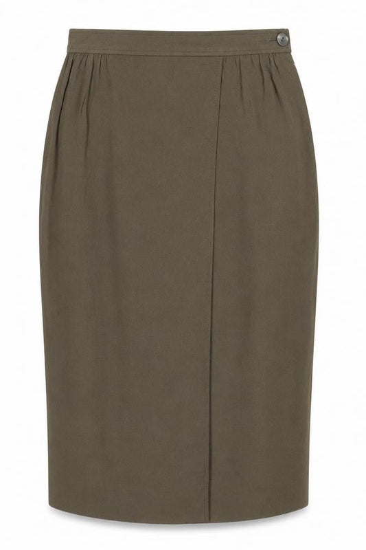 Caractere Women Green UK 12 Midi Pencil Skirt Lined Viscose Blend