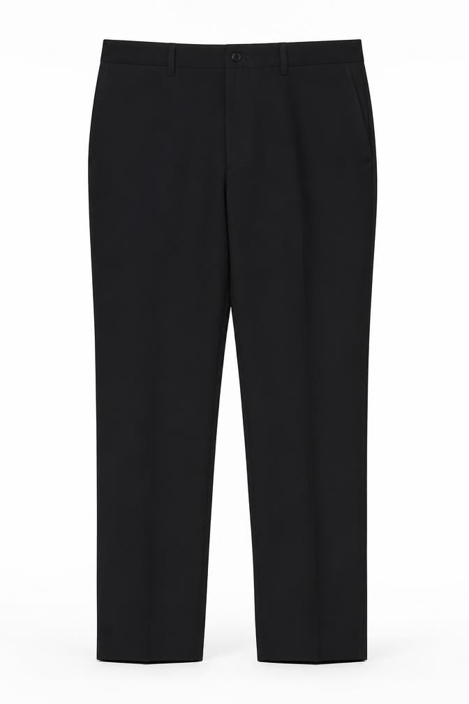Marks & Spencer Men’s Black 36in Skinny Flat Front Dress Trousers Smart Workwear
