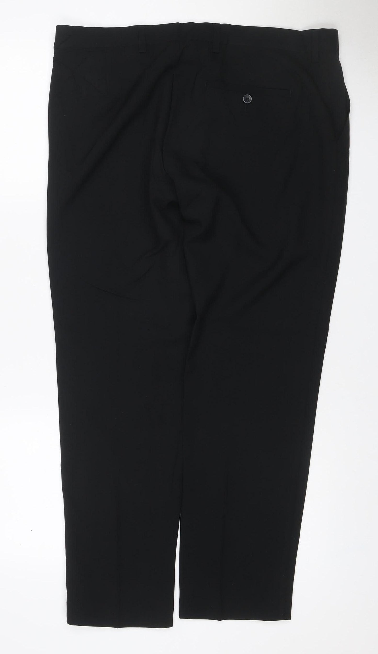 Marks & Spencer Men’s Black 36in Skinny Flat Front Dress Trousers Smart Workwear
