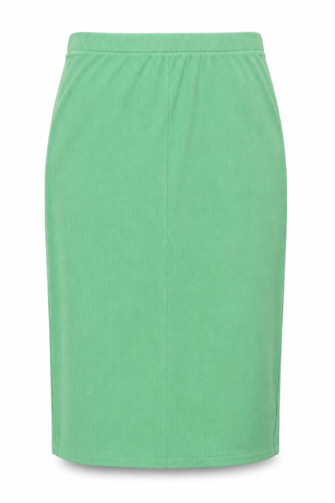 Marks & Spencer Women Green Size 16 Rib Knit Midi Pencil Skirt