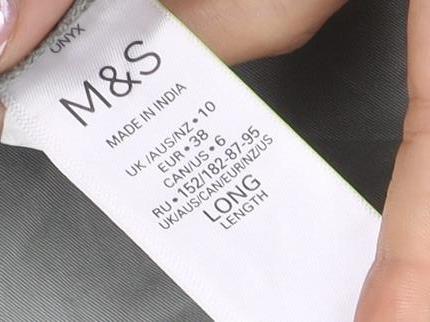 Marks & Spencer Women’s Sage Green Cotton Drawstring Jogger Trousers UK 8