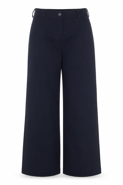 Marks and Spencer Women's Navy Size 8 Wide-Leg Dress Trousers