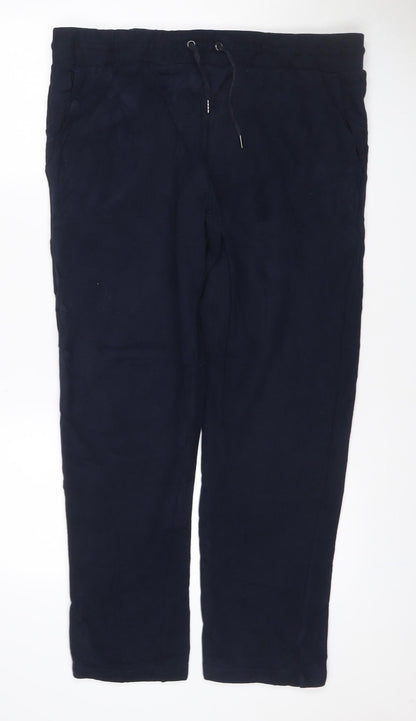 Marks & Spencer Men Blue L Regular Fit Cotton Jogger Sweatpants