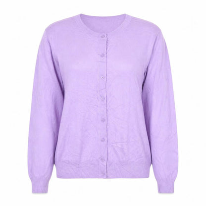 Marks & Spencer Women’s Purple Size 14 Cotton Button Cardigan