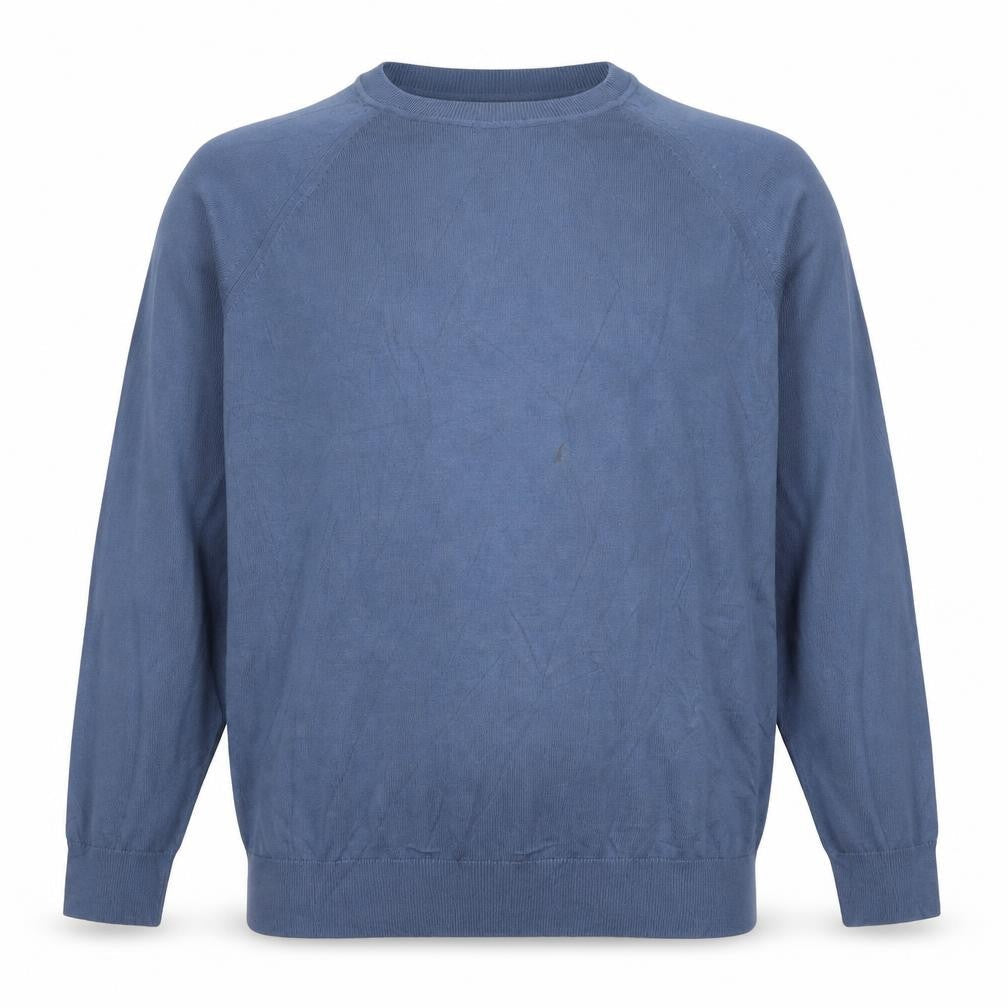 Marks & Spencer Mens Blue XL Pure Cotton Crew Neck Pullover Jumper