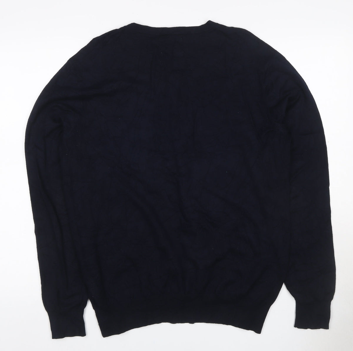 Cristiano Baldinucci Men’s Black L V-Neck Viscose Knit Pullover Jumper
