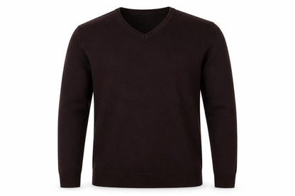 Marks & Spencer Men Brown M V-Neck Cashmilon Acrylic Knit Pullover Jumper