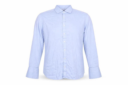 Sartorial Men's Blue 17.5 Classic Herringbone Long Sleeve Shirt