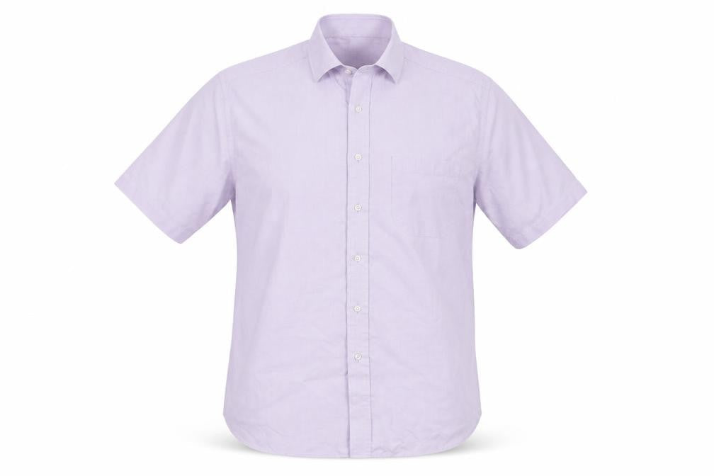 Marks & Spencer Men’s Purple 16.5 Check Easy Care Short Sleeve Shirt