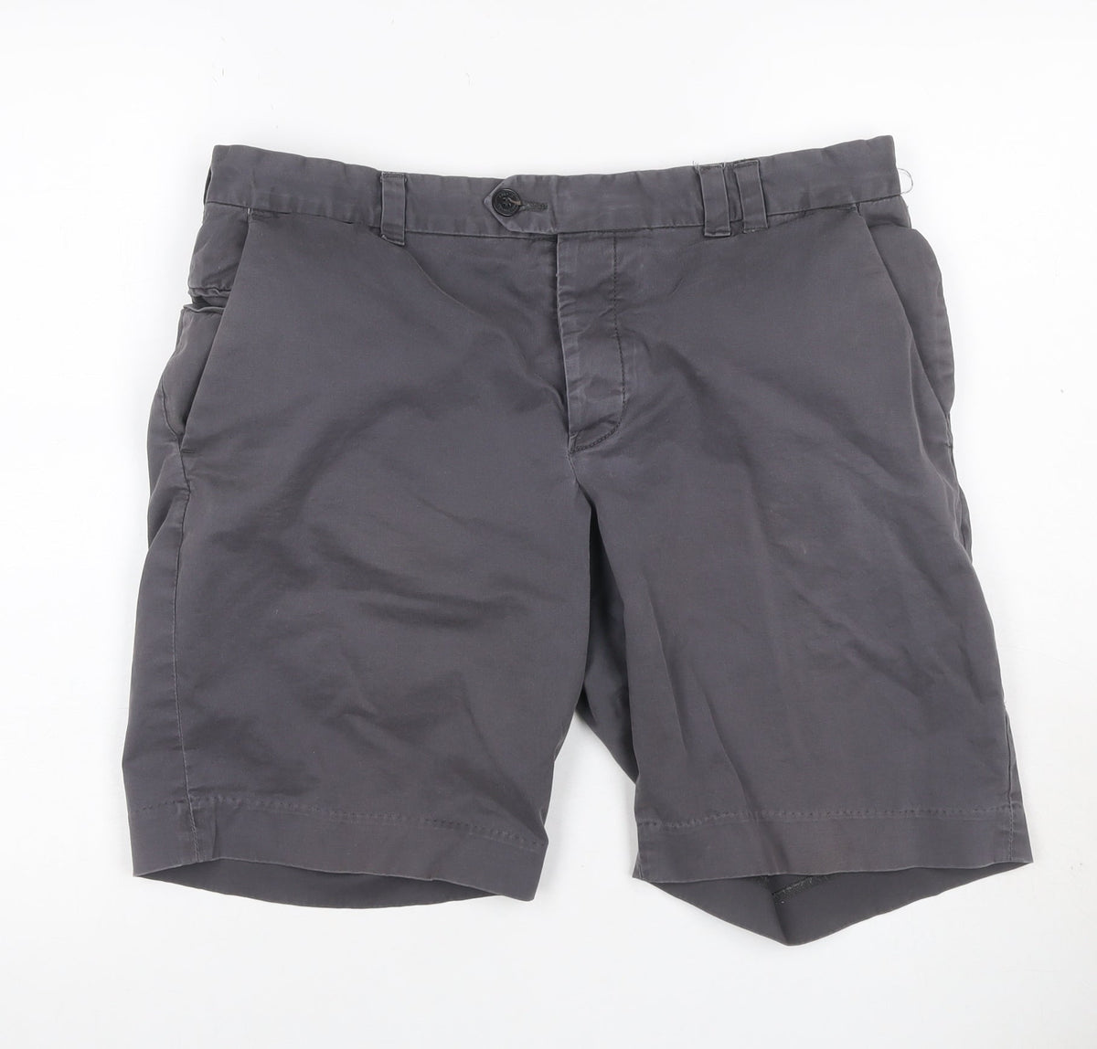 French Connection Men's Grey 34 Chino Shorts Cotton Stretch Casual