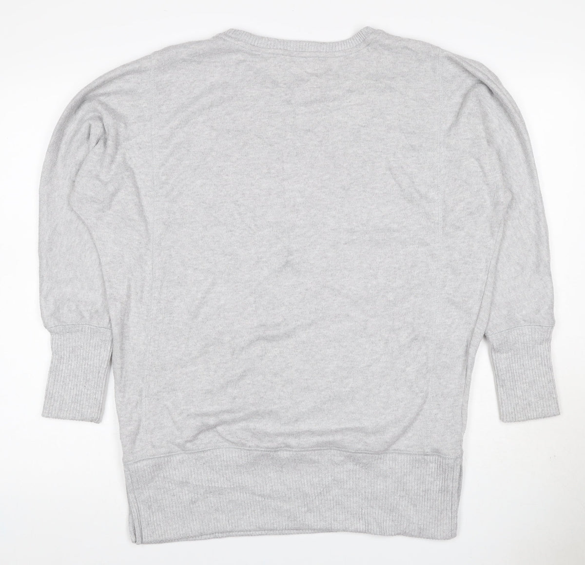 Next Women Grey UK 8 Bamboo Blend Dolman Sleeve Crew Neck Jumper