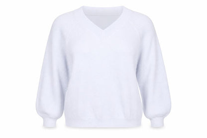 Live Unlimited London Women Blue UK 26 V-Neck Raglan Knit Jumper