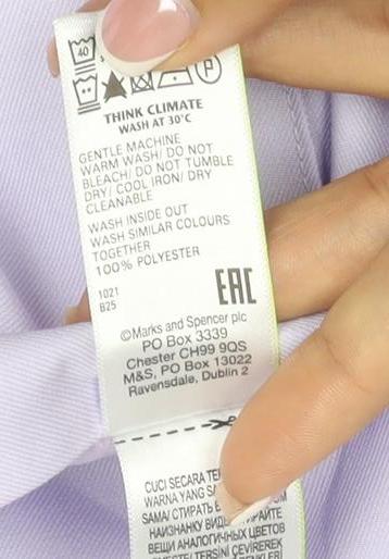 Marks & Spencer Women Purple Size 20 Short Wide Leg Elastic Waist Trousers