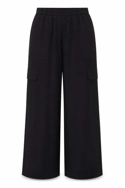 Marks & Spencer Women’s Black UK 12 Cargo Wide-Leg Trousers