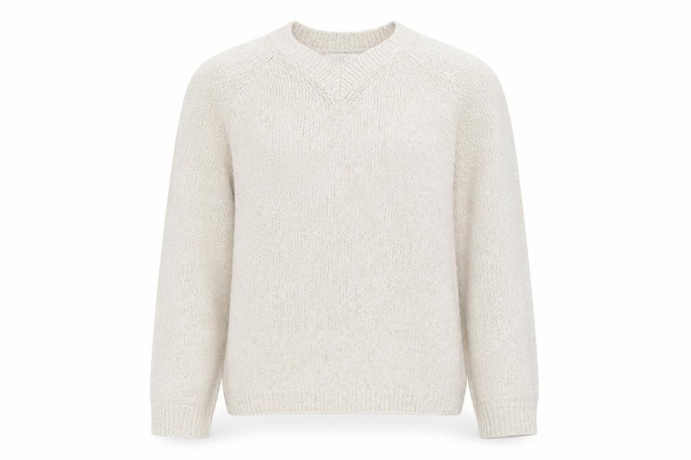 Marks & Spencer Women Ivory S Crew Neck Knit Raglan Jumper