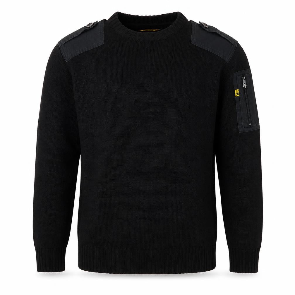 Workwear Men’s Black M Pullover Crew Neck Knit Utility Jumper