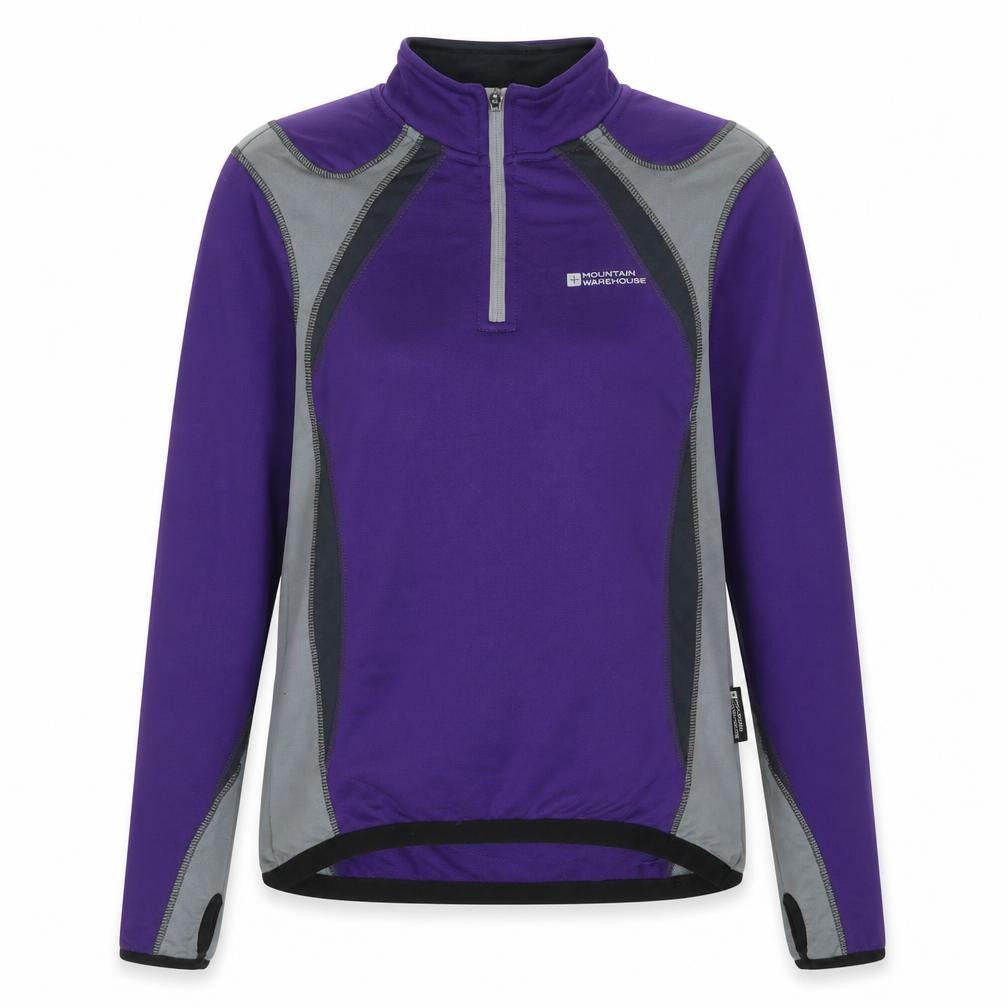 Mountain Warehouse Women’s Purple Size 8 1/4 Zip Colourblock Sweatshirt