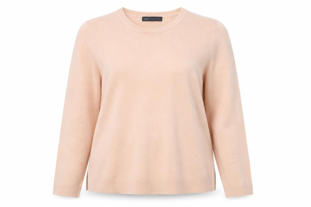 Marks & Spencer Women’s Pale Pink UK 16 Crew Neck Pullover Jumper