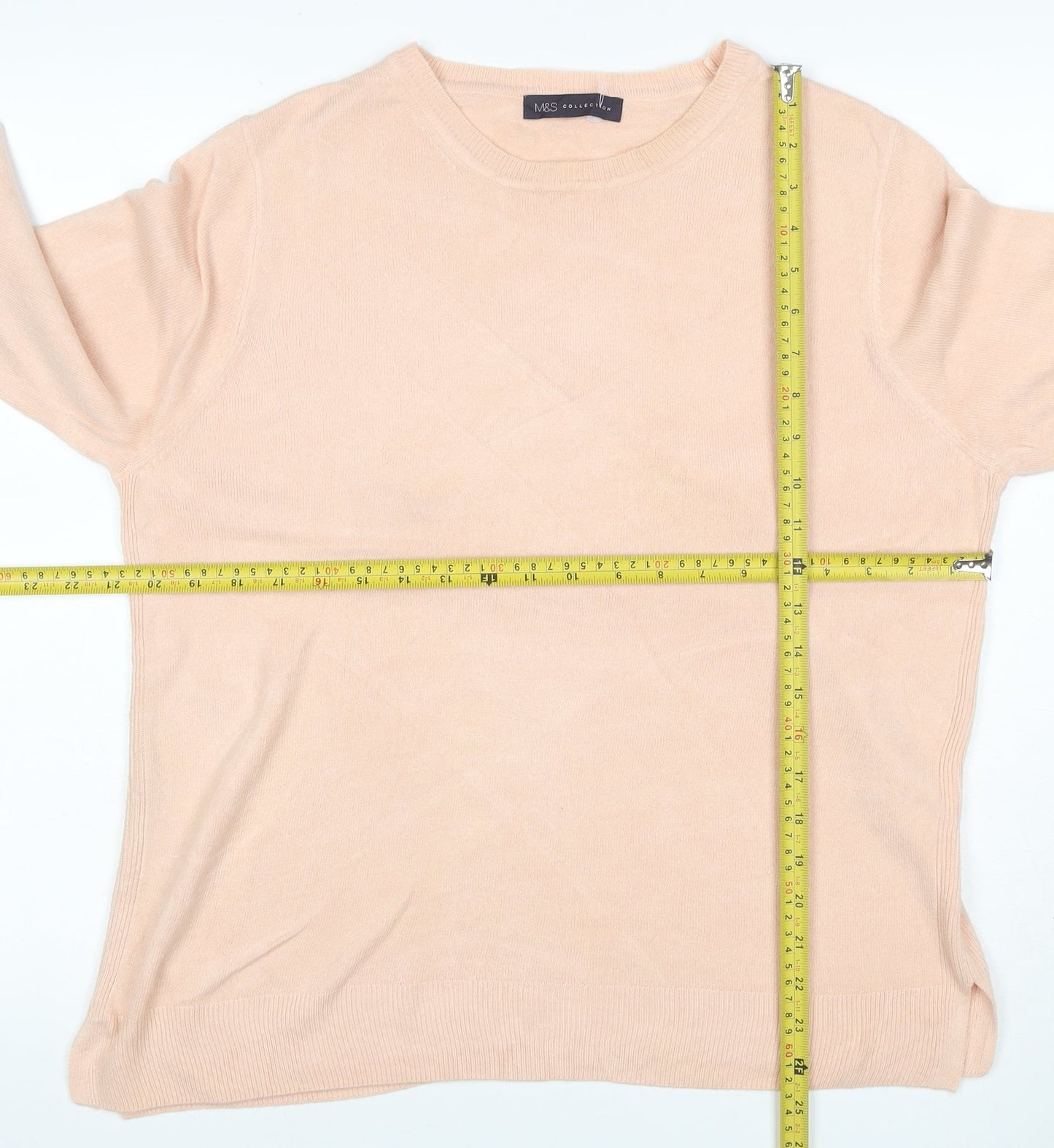 Marks & Spencer Women’s Pale Pink UK 16 Crew Neck Pullover Jumper